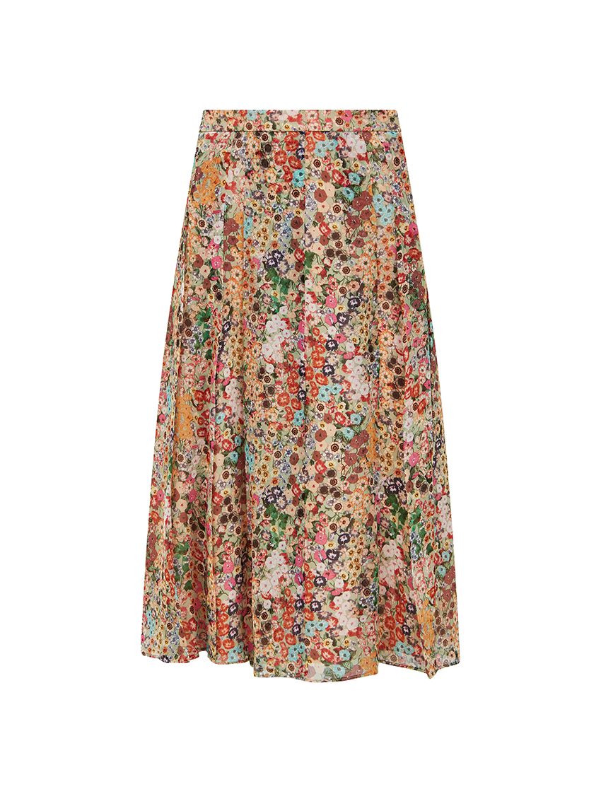 MAXMARA STUDIO Luna Floral Silk Chiffon Skirt at Ede & Ravenscroft ...